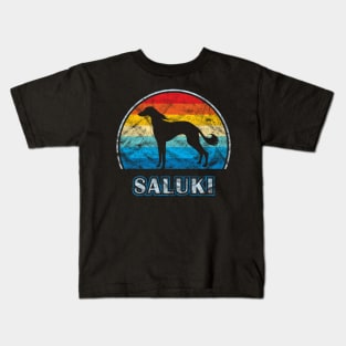 Saluki Vintage Design Dog Kids T-Shirt